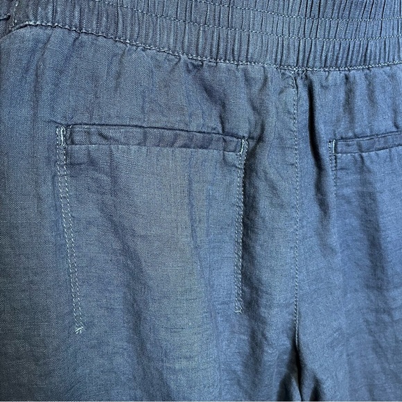 J JILL PURE JILL Garment Dyed Linen Crop Pant Travel Casual Commute Beach Comfy - Picture 12 of 12